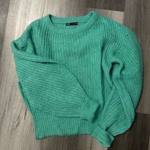 Zara Women's green Knit Sweater